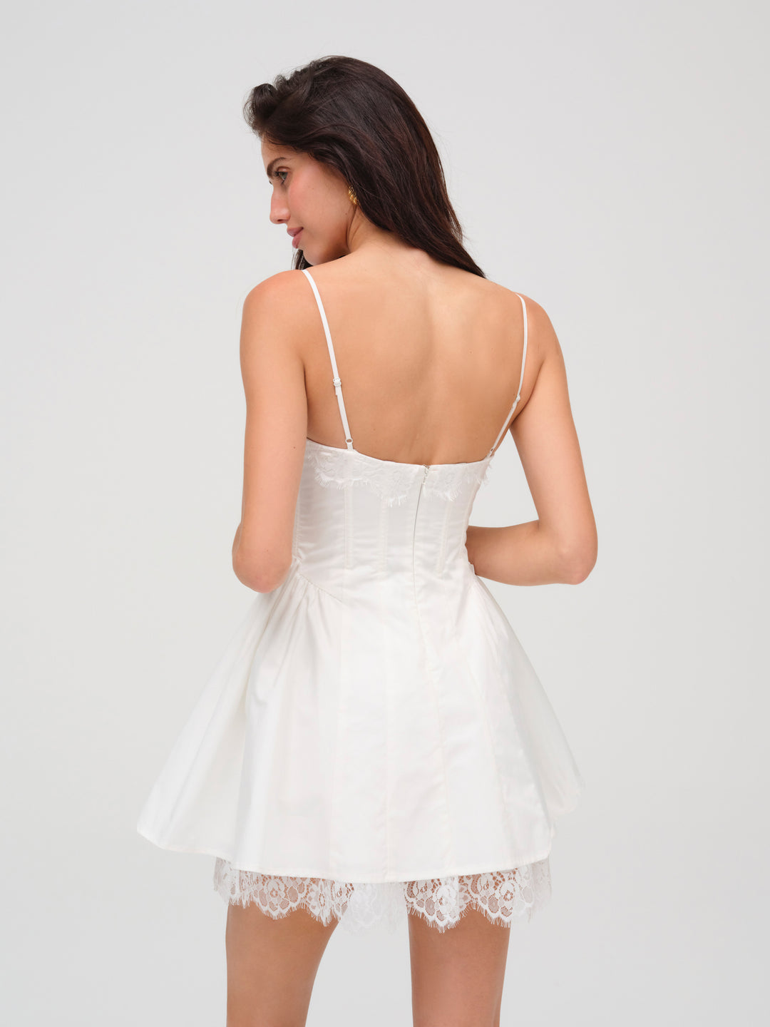 Shae Mini Dress — White - Image 3