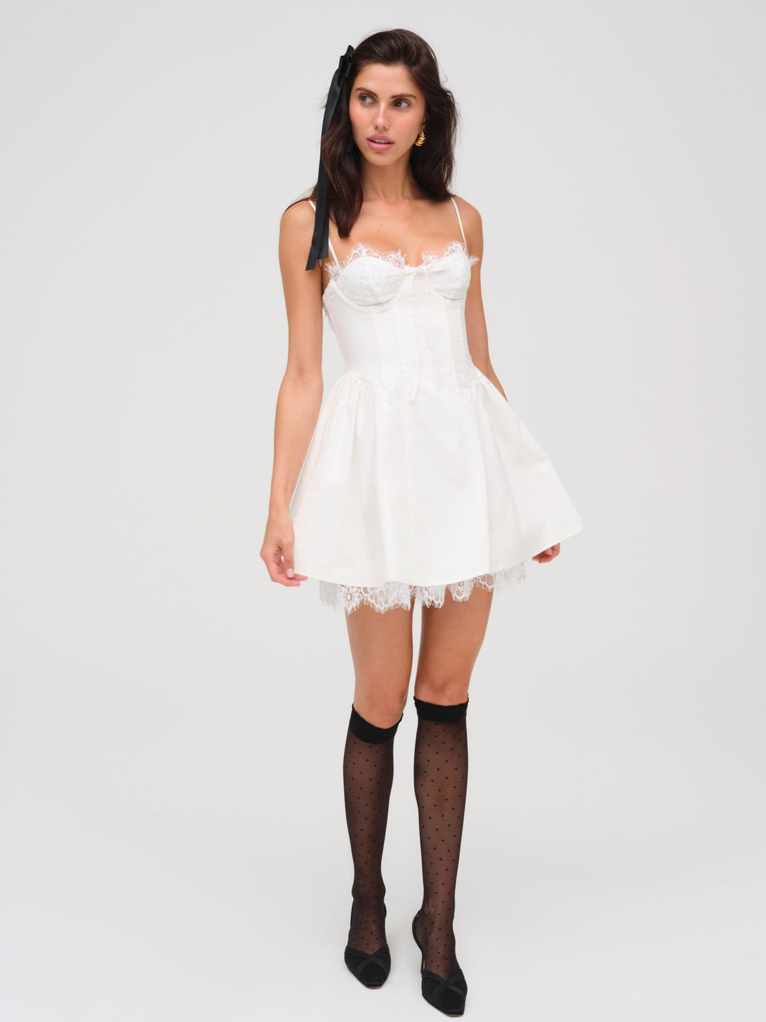 Shae Mini Dress — White - Image 4