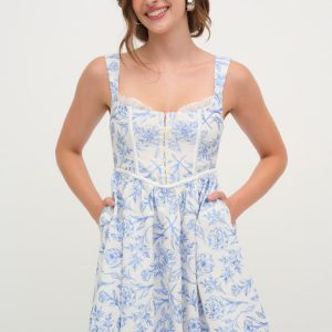 Maisie Mini Dress — Blue