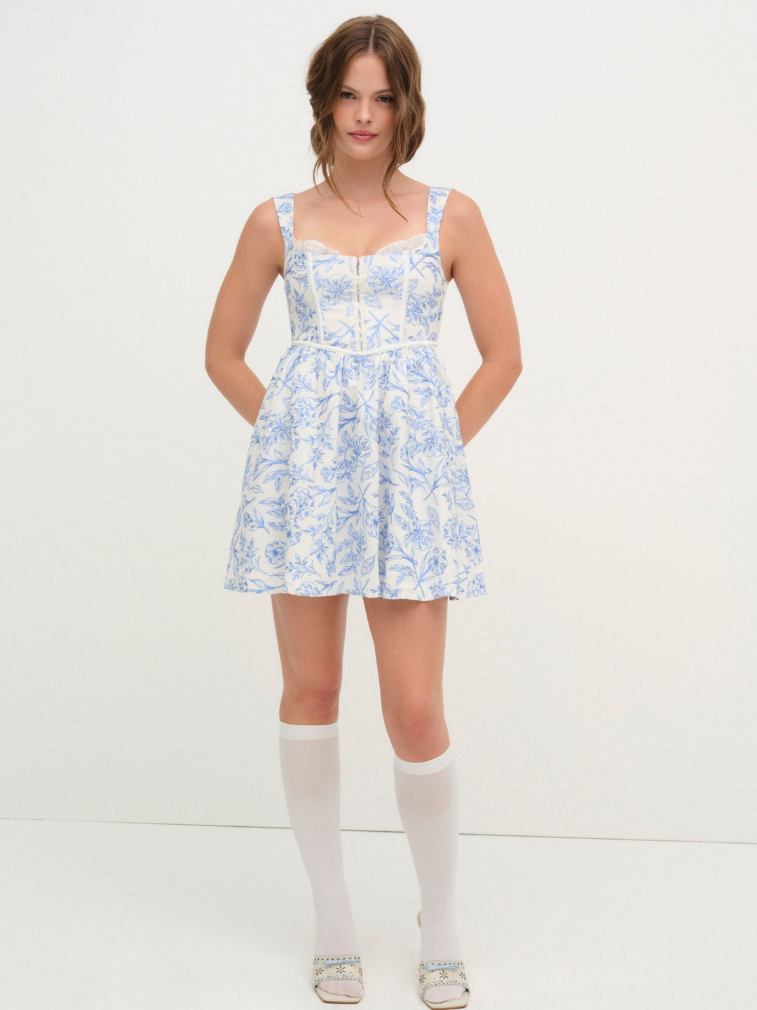 Maisie Mini Dress — Blue - Image 5