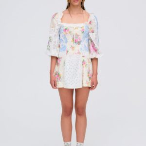 Evelina Mini Dress — Pink