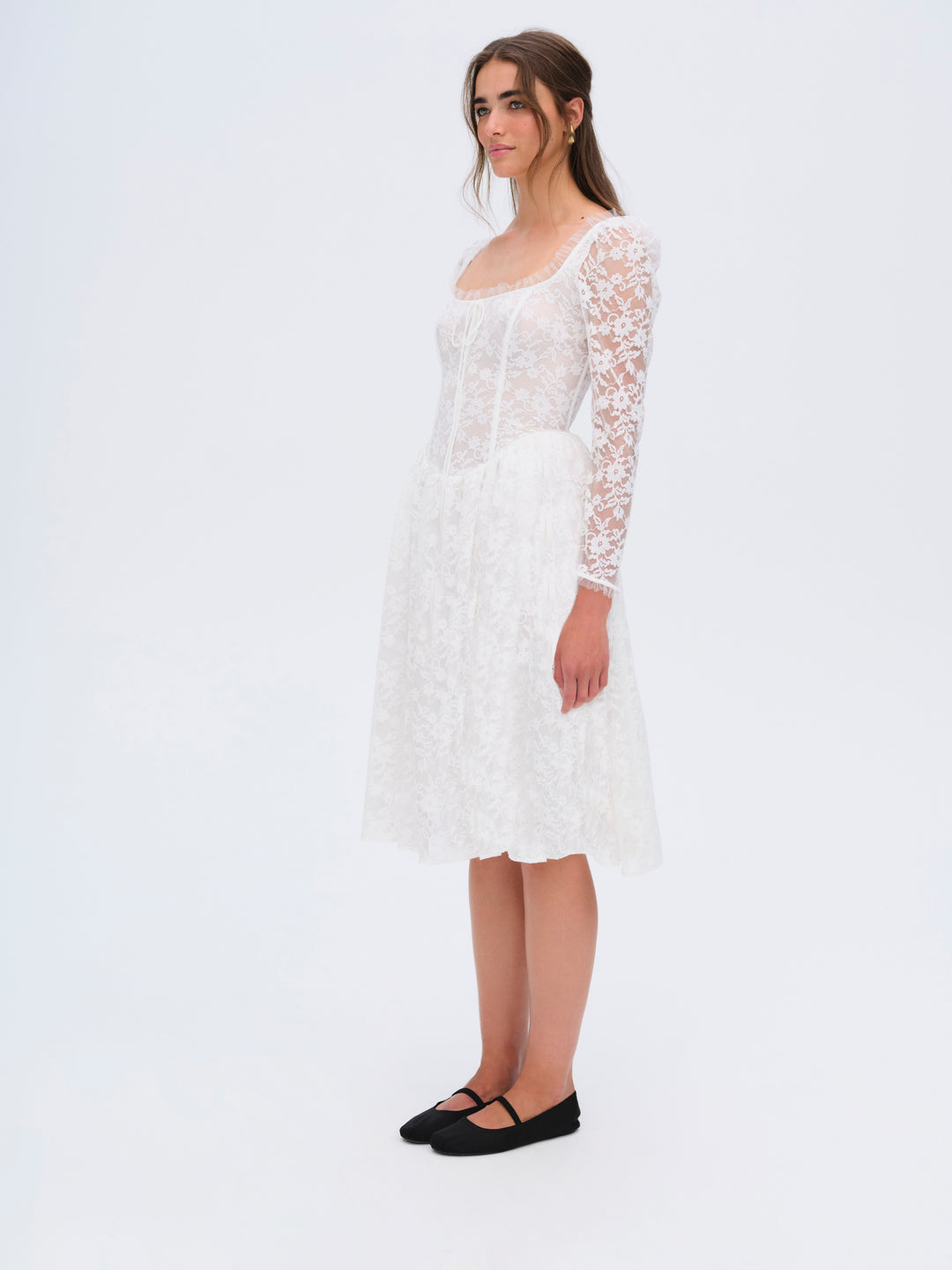 Camdyn Midi Dress — White - Image 3
