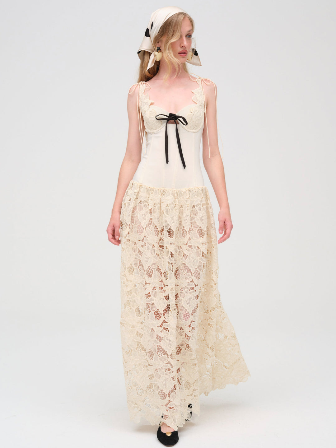 Coco Lace Maxi Dress — Cream - Image 2