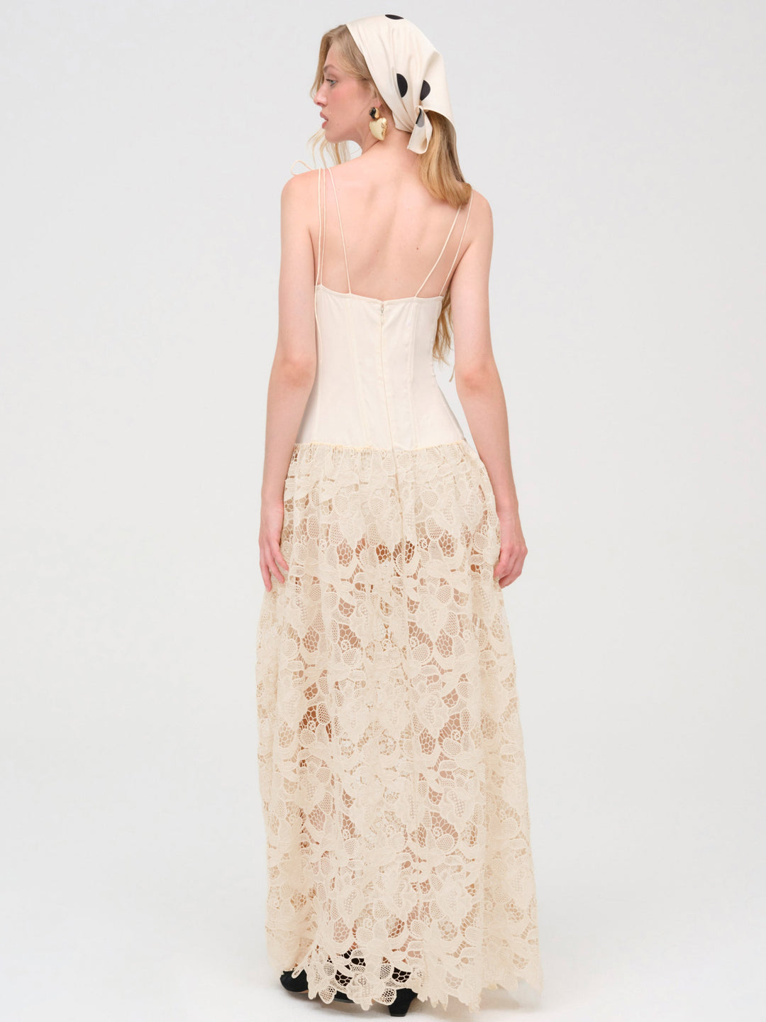 Coco Lace Maxi Dress — Cream - Image 4