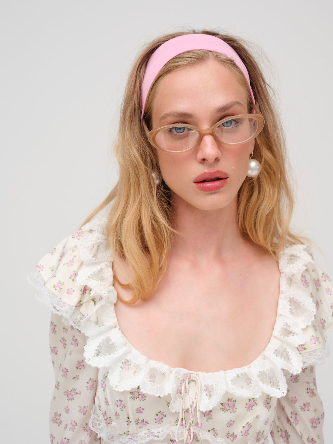 Pastel Fields Midi Dress — Cream - Image 3