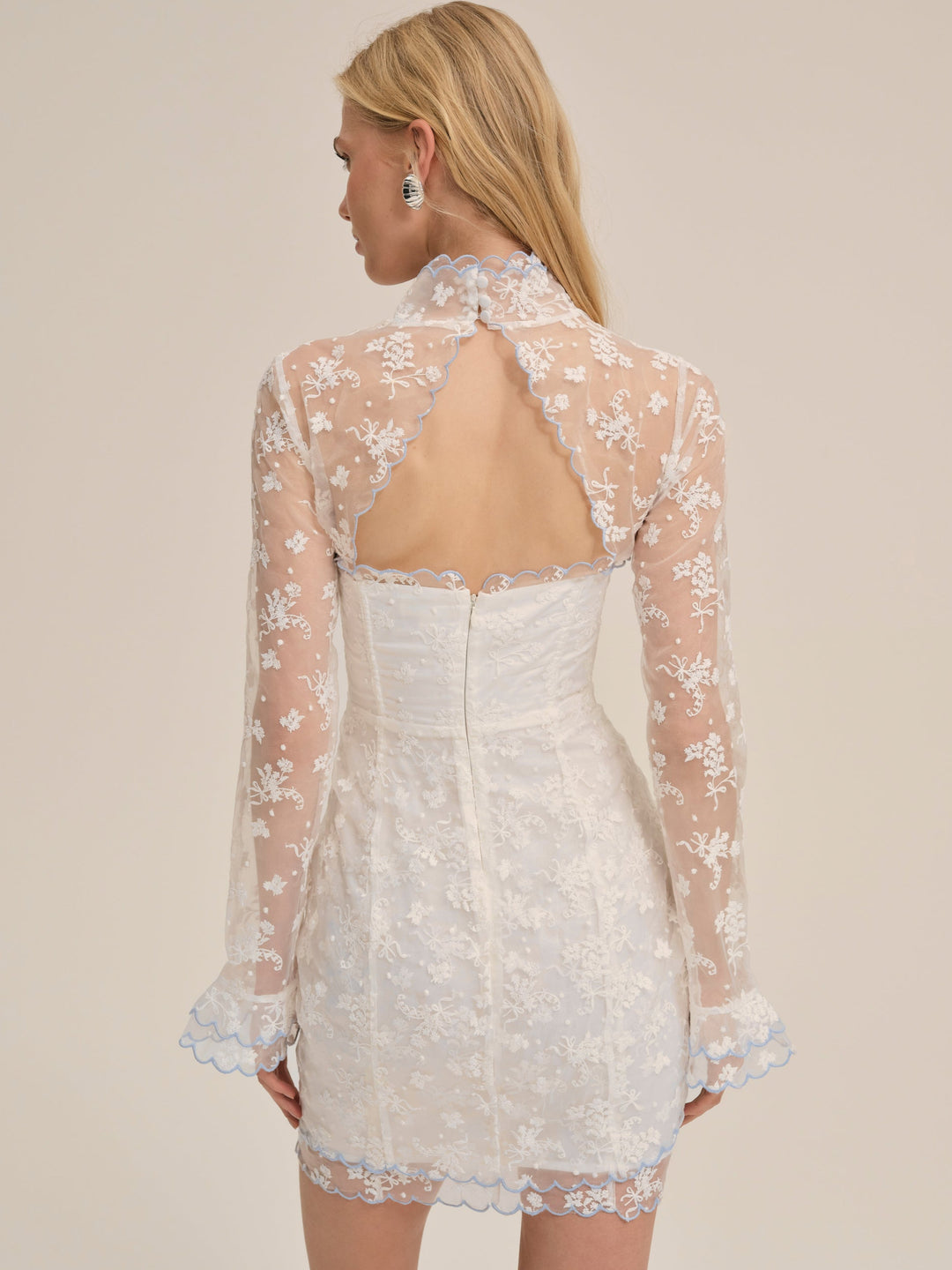 Bluebell Mini Dress — White - Image 3