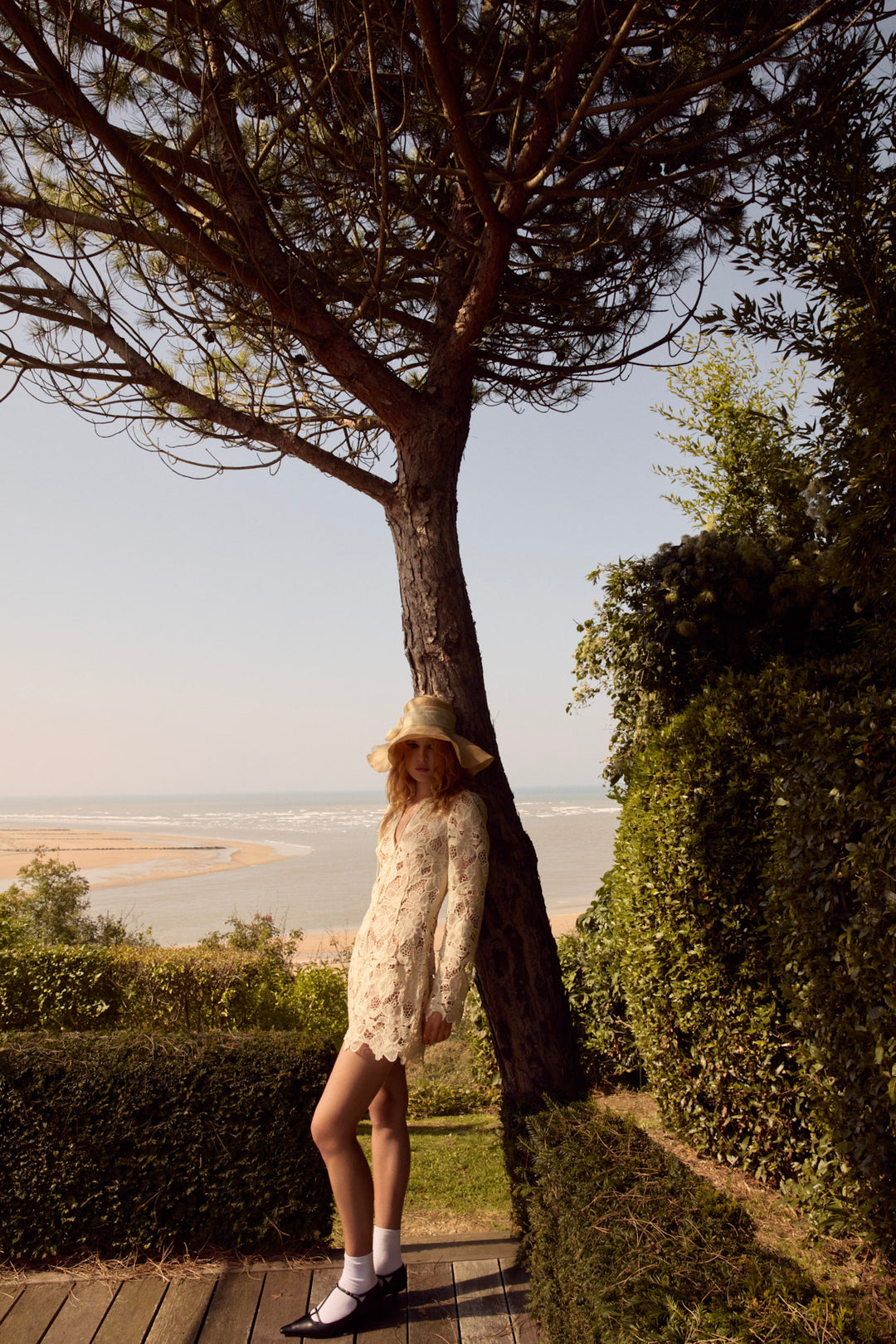 Coco Lace Long Sleeve Mini Dress — Cream - Image 7
