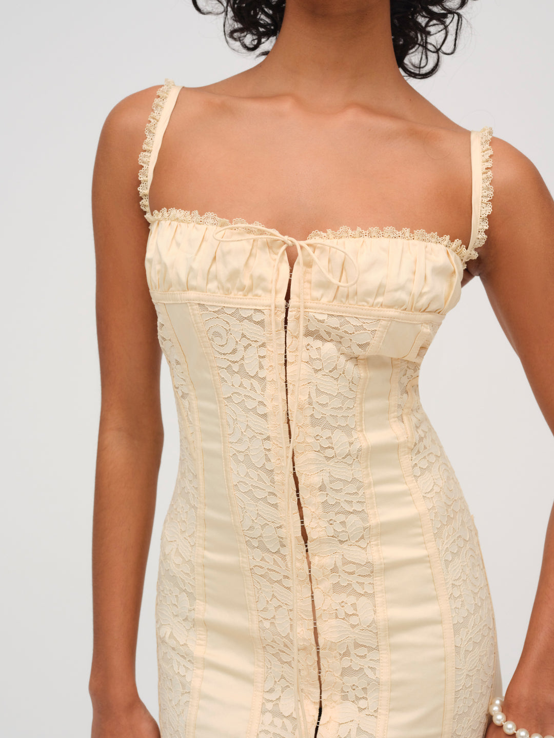 Lucy Lace Mini Dress — Buttercream - Image 2
