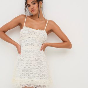 Reba Slip Dress — White