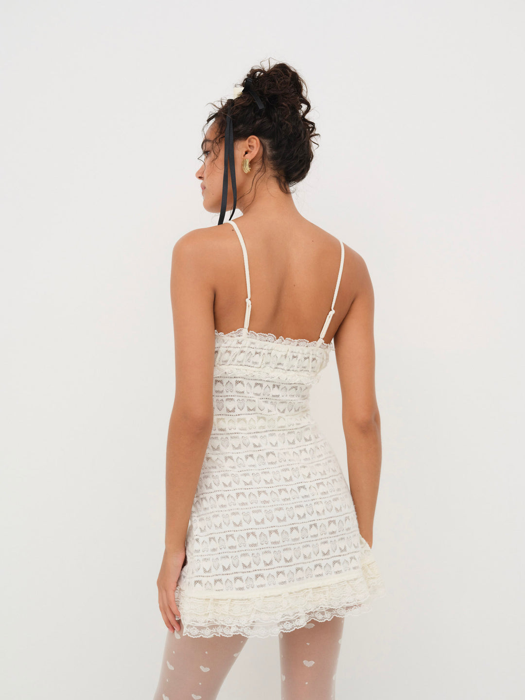 Reba Slip Dress — White - Image 2