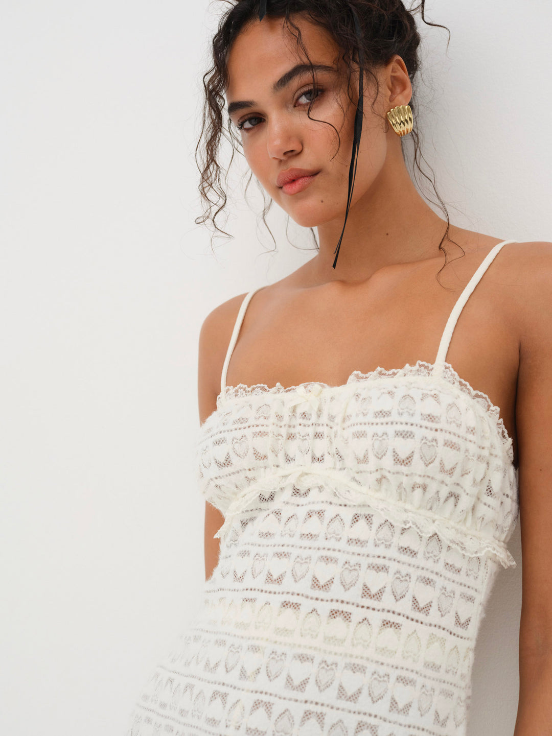 Reba Slip Dress — White - Image 4