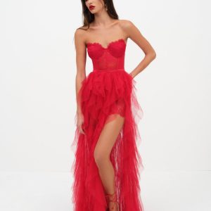 Bustier Gown — Red