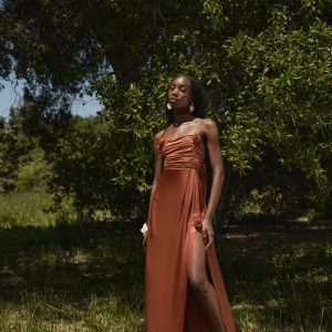 Winona Bridesmaid Gown — Orange