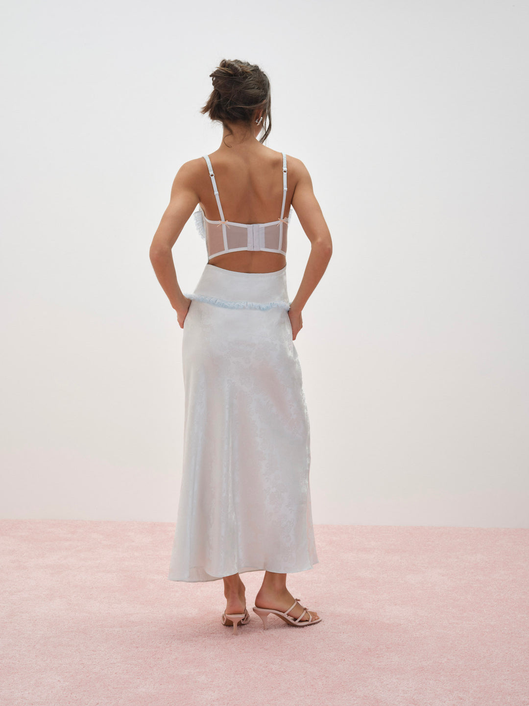Maribel Maxi Slip Dress — Blue - Image 3