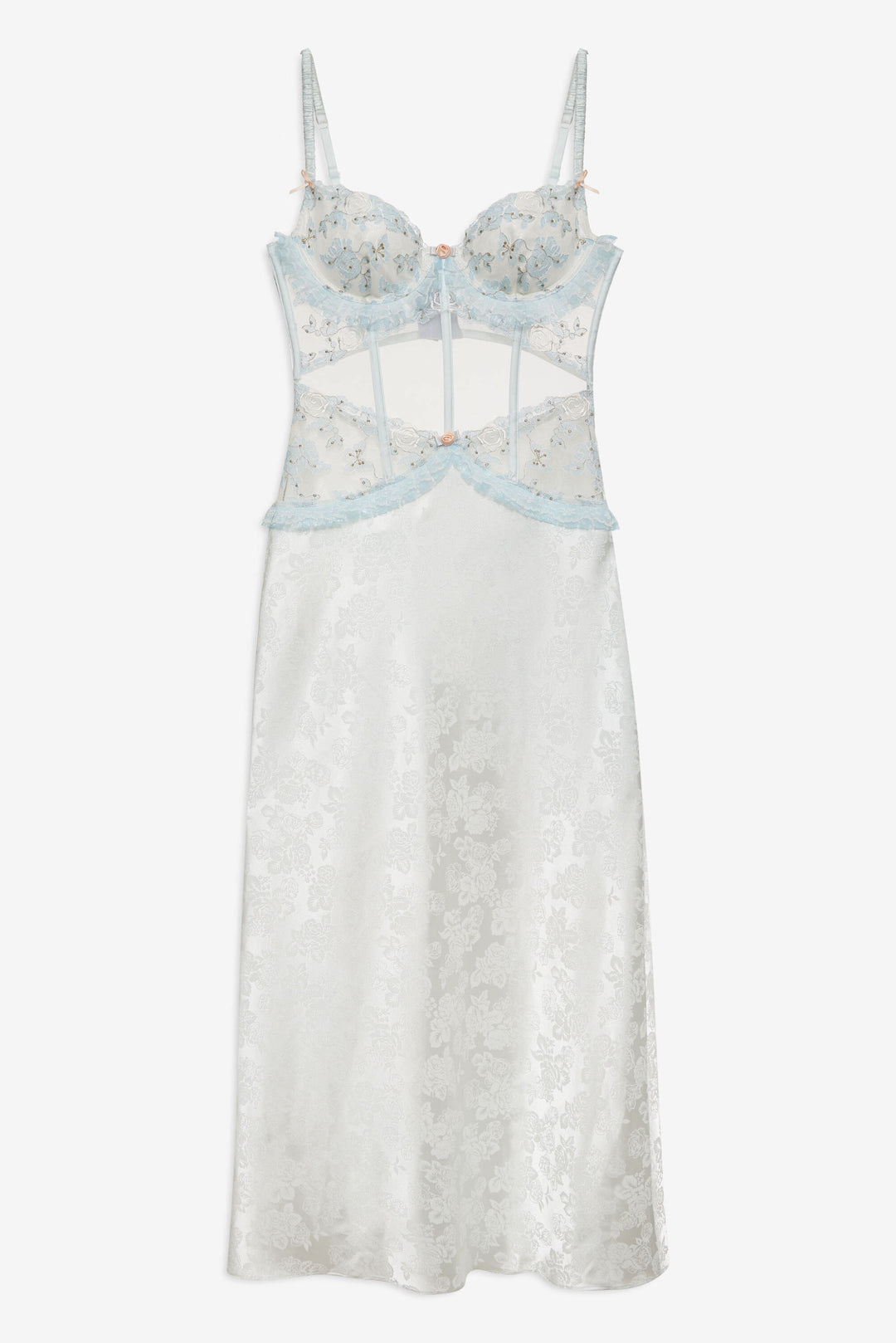 Maribel Maxi Slip Dress — Blue - Image 6