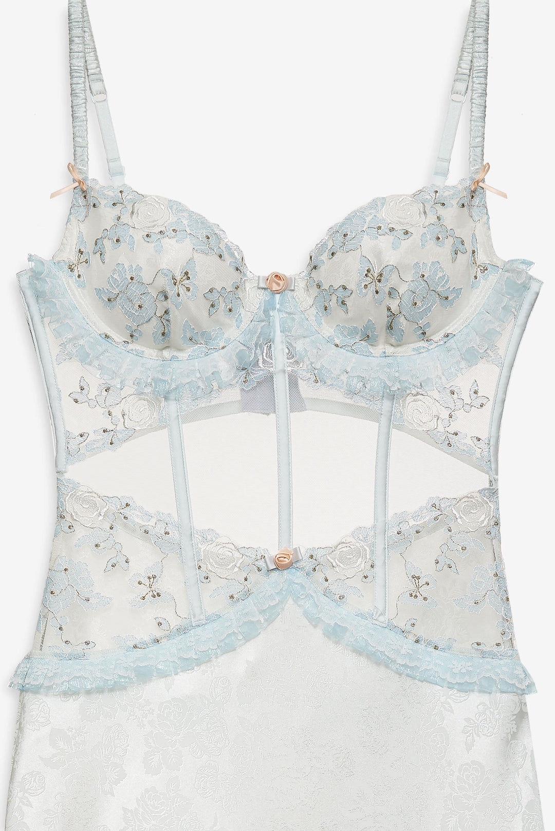 Maribel Maxi Slip Dress — Blue - Image 7