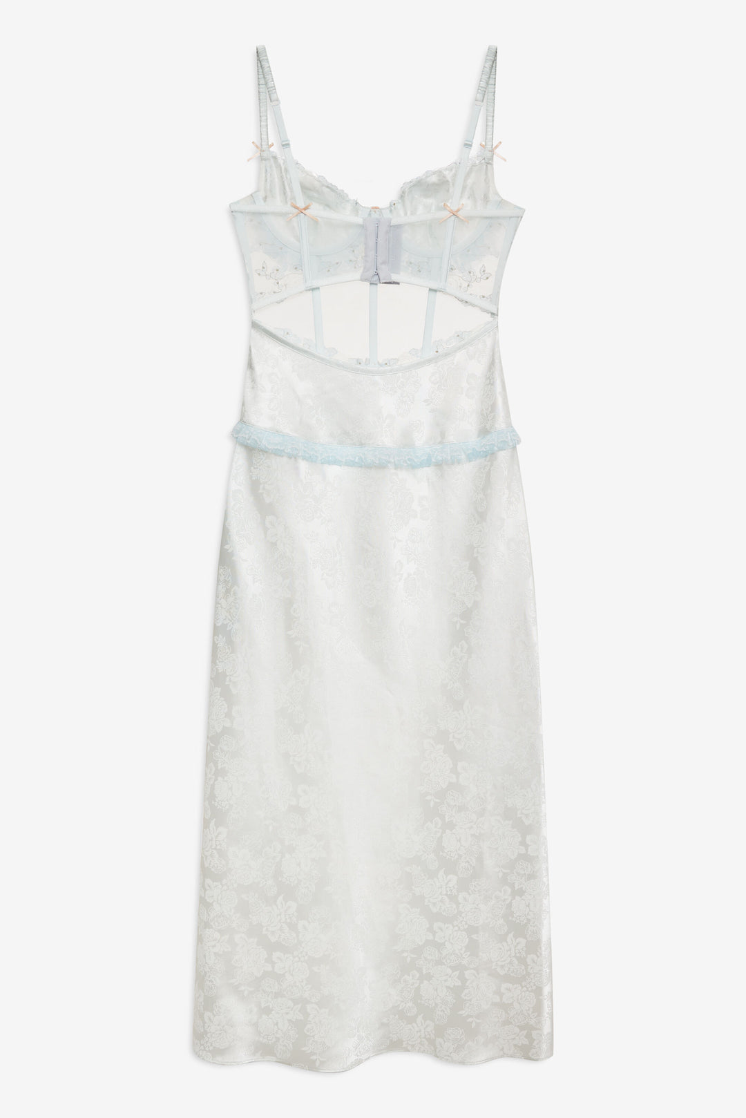 Maribel Maxi Slip Dress — Blue - Image 8