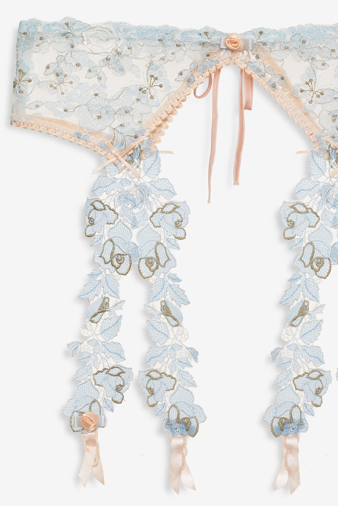 Winter Roses Garter Belt — Blue - Image 7