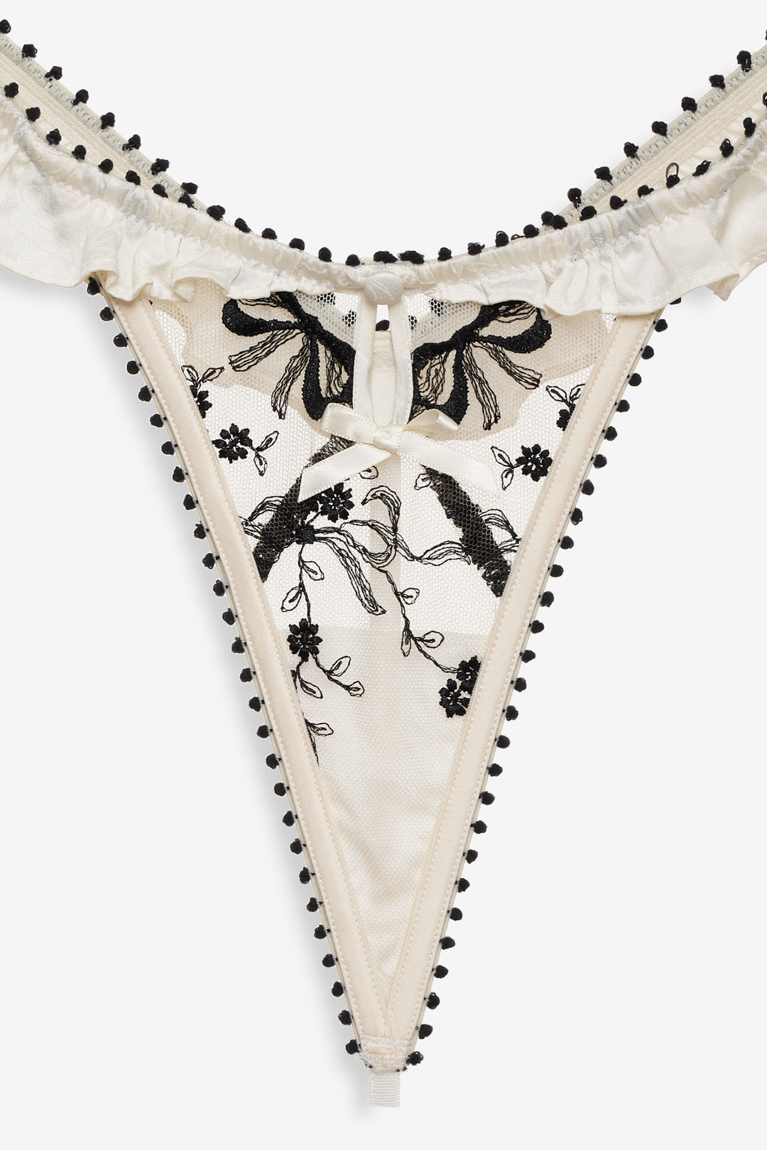 Bow Time Thong Panty — Cream - Image 6