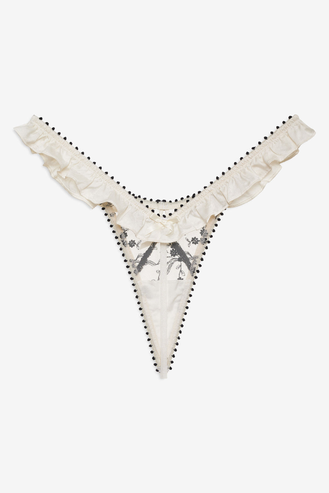 Bow Time Thong Panty — Cream - Image 7