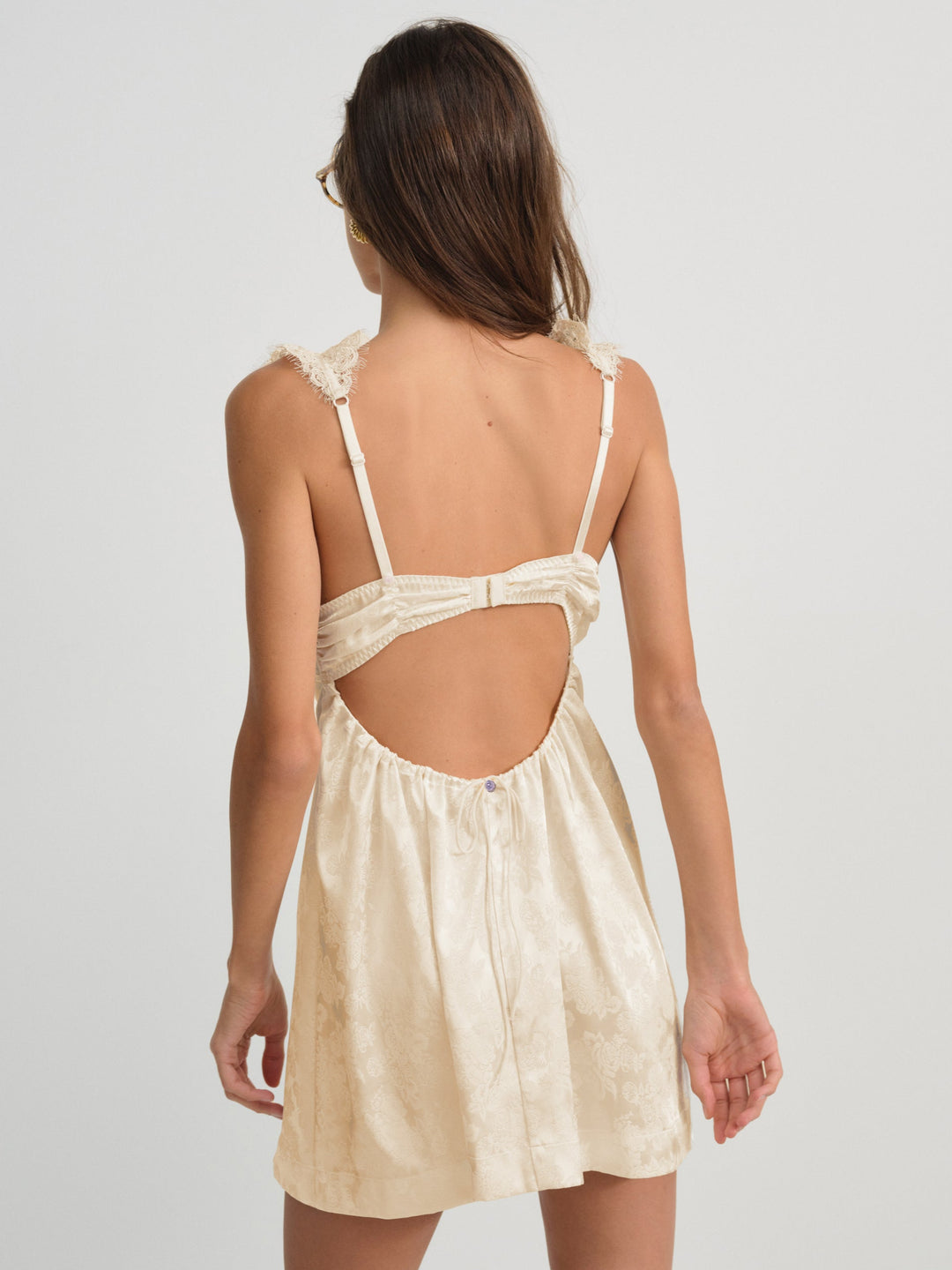 Victoria Slip Dress — Cream - Image 2