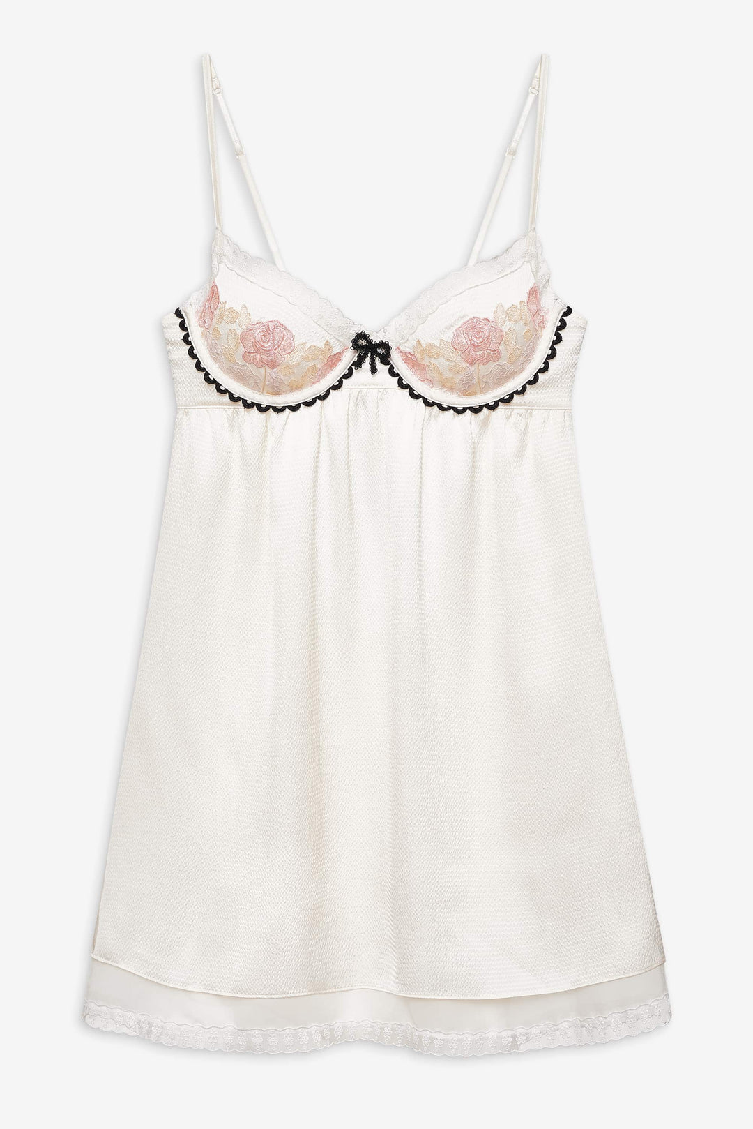 Evie Floral Slip Dress — Cream - Image 5