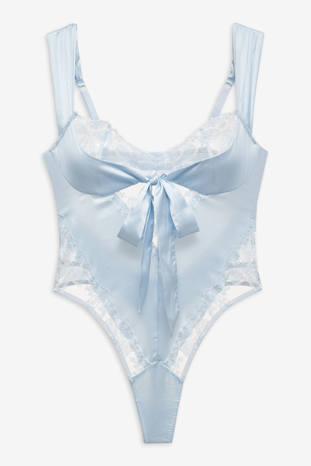 Blair Bow Bodysuit — Blue - Image 4