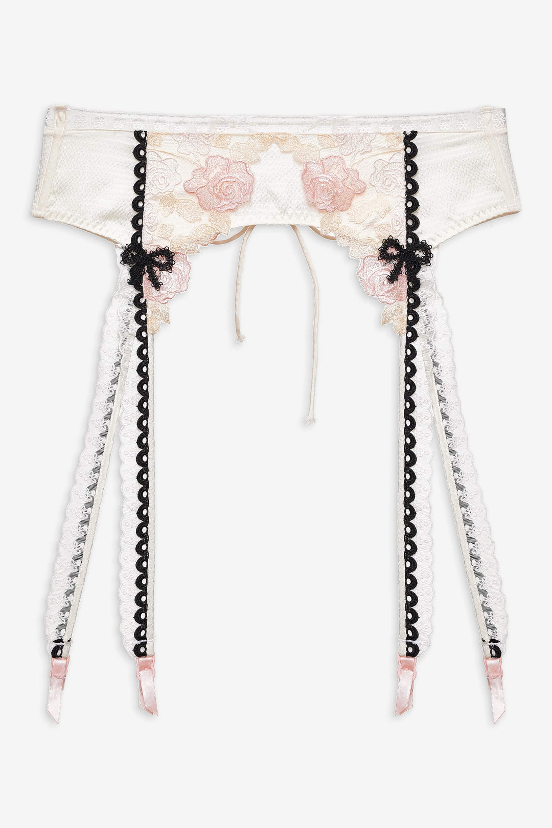 Evie Floral Garter Belt — Cream - Image 5