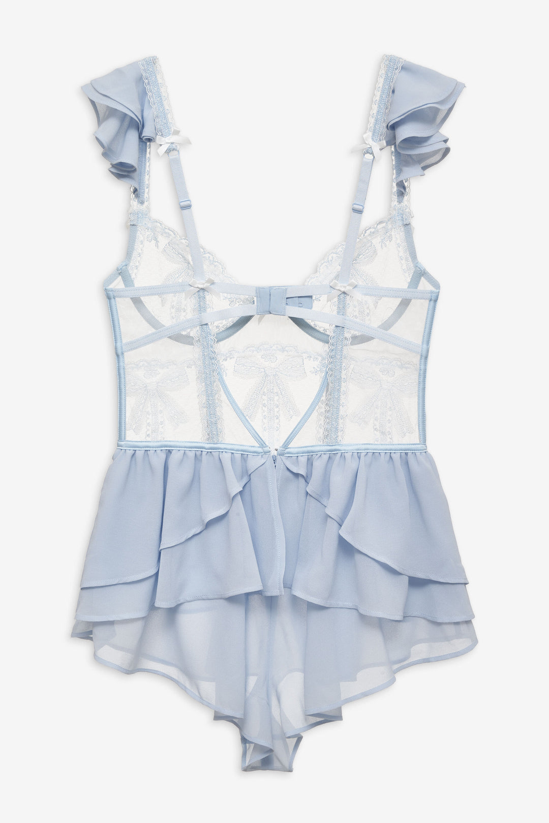 Blair Bow Romper — Blue - Image 6