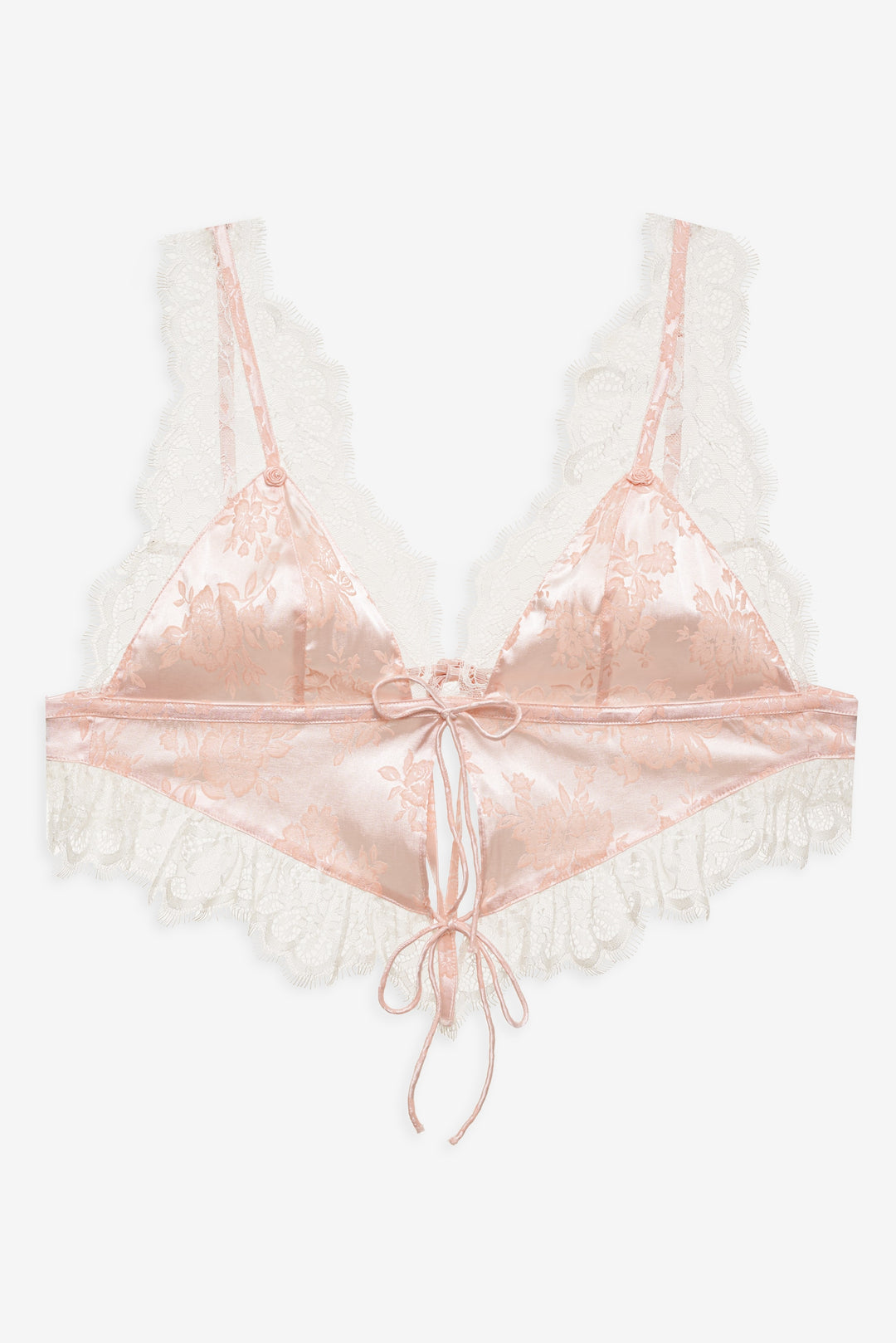 Audrey Jacquard Top — Peach - Image 4