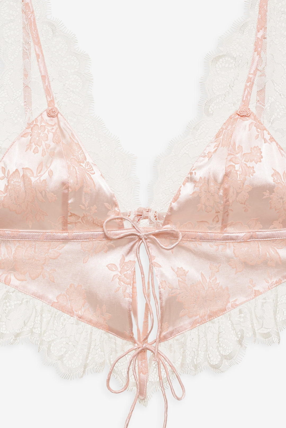 Audrey Jacquard Top — Peach - Image 5