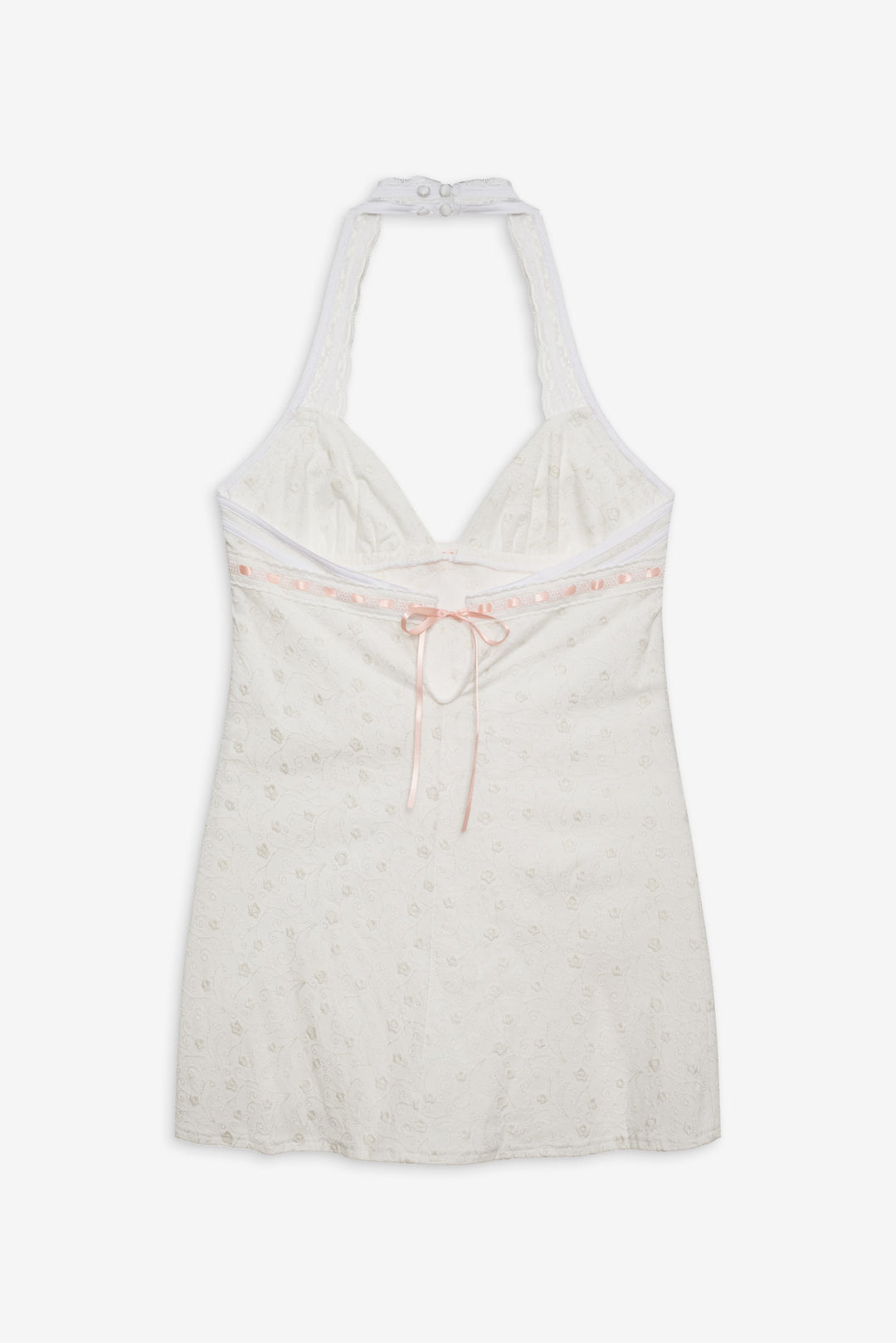 Summer Swirl Eyelet Slip Dress — White - Image 7