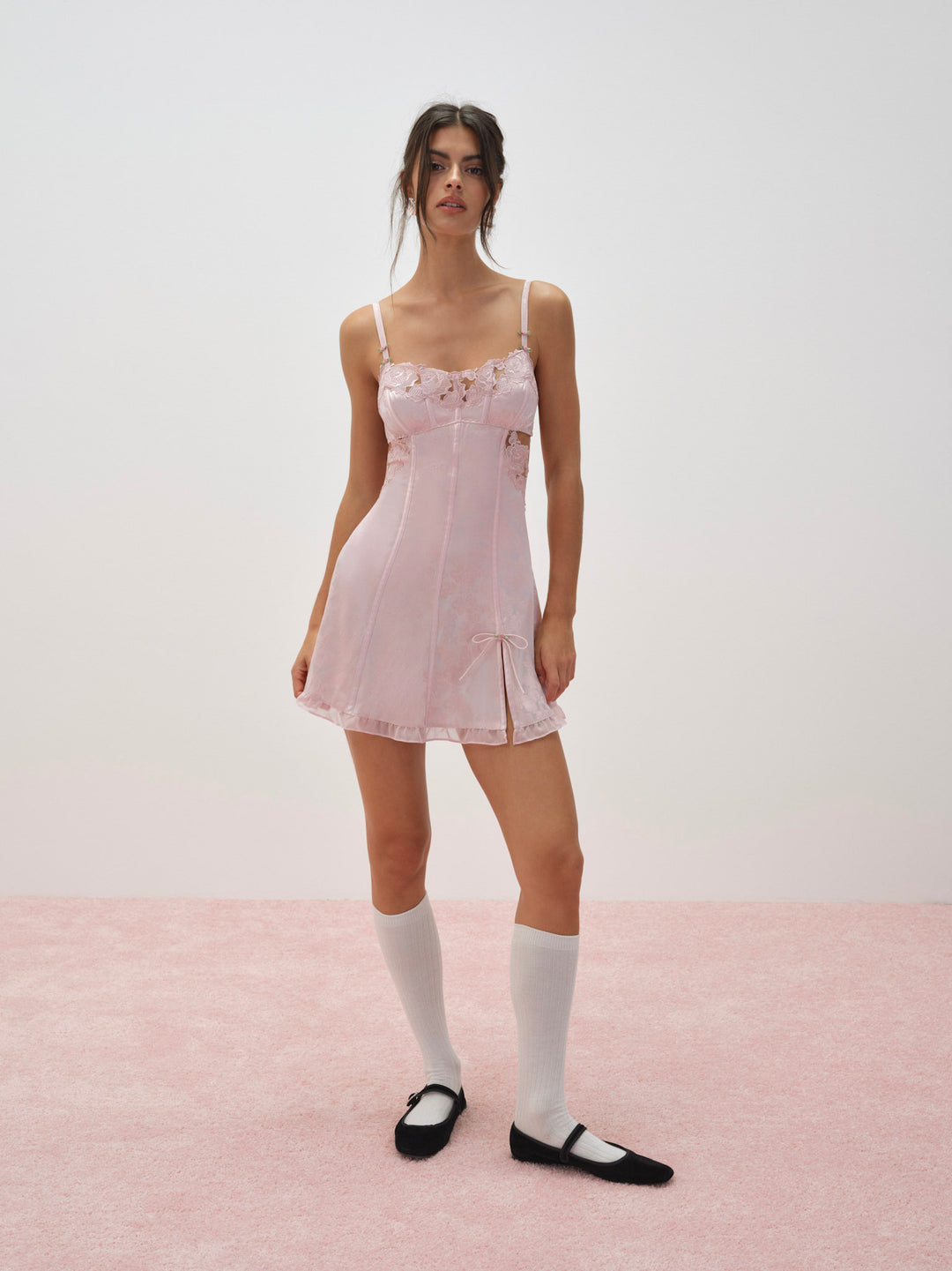 Blissful Blooms Slip Dress — Pink - Image 4