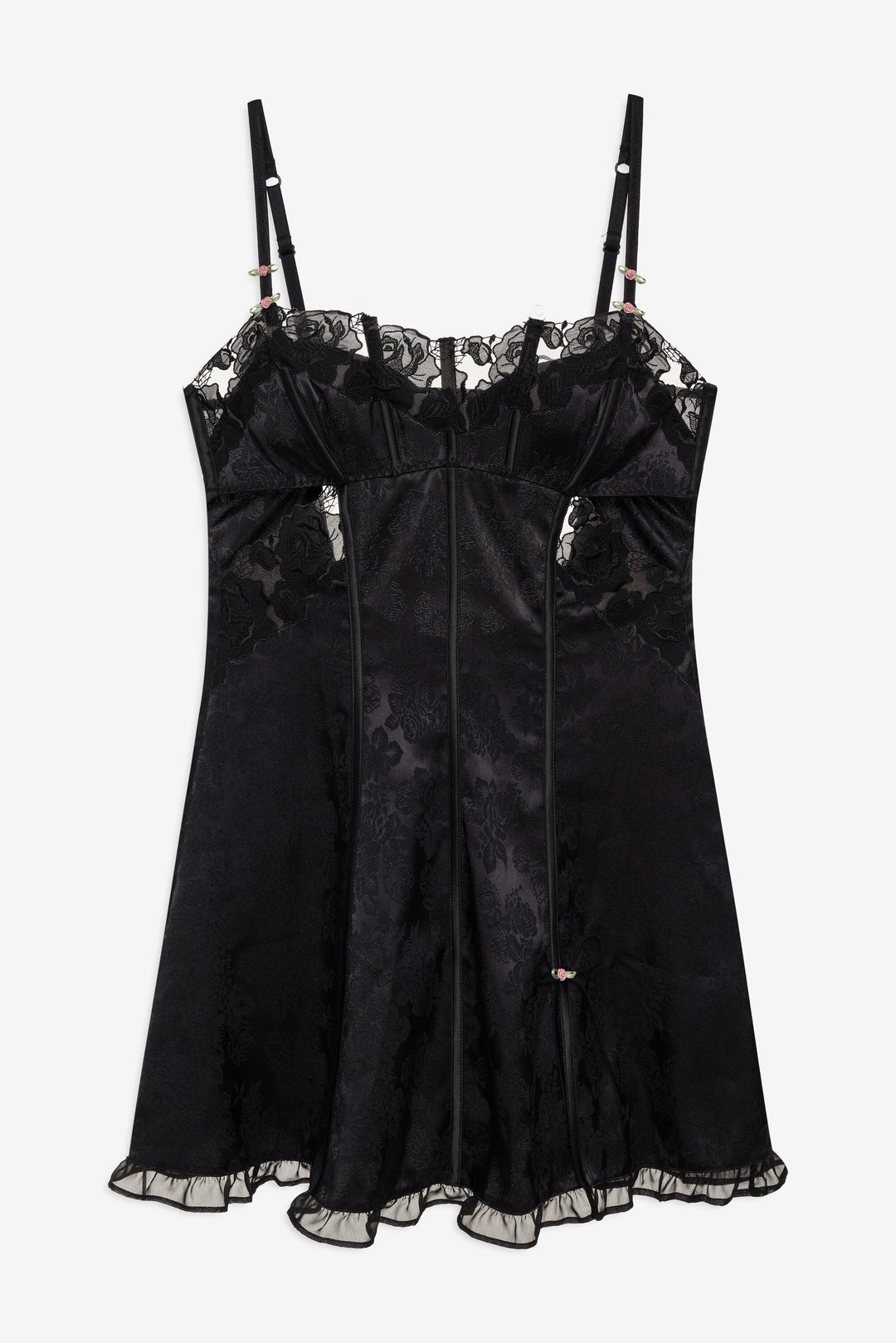 Blissful Blooms Slip Dress — Black - Image 4