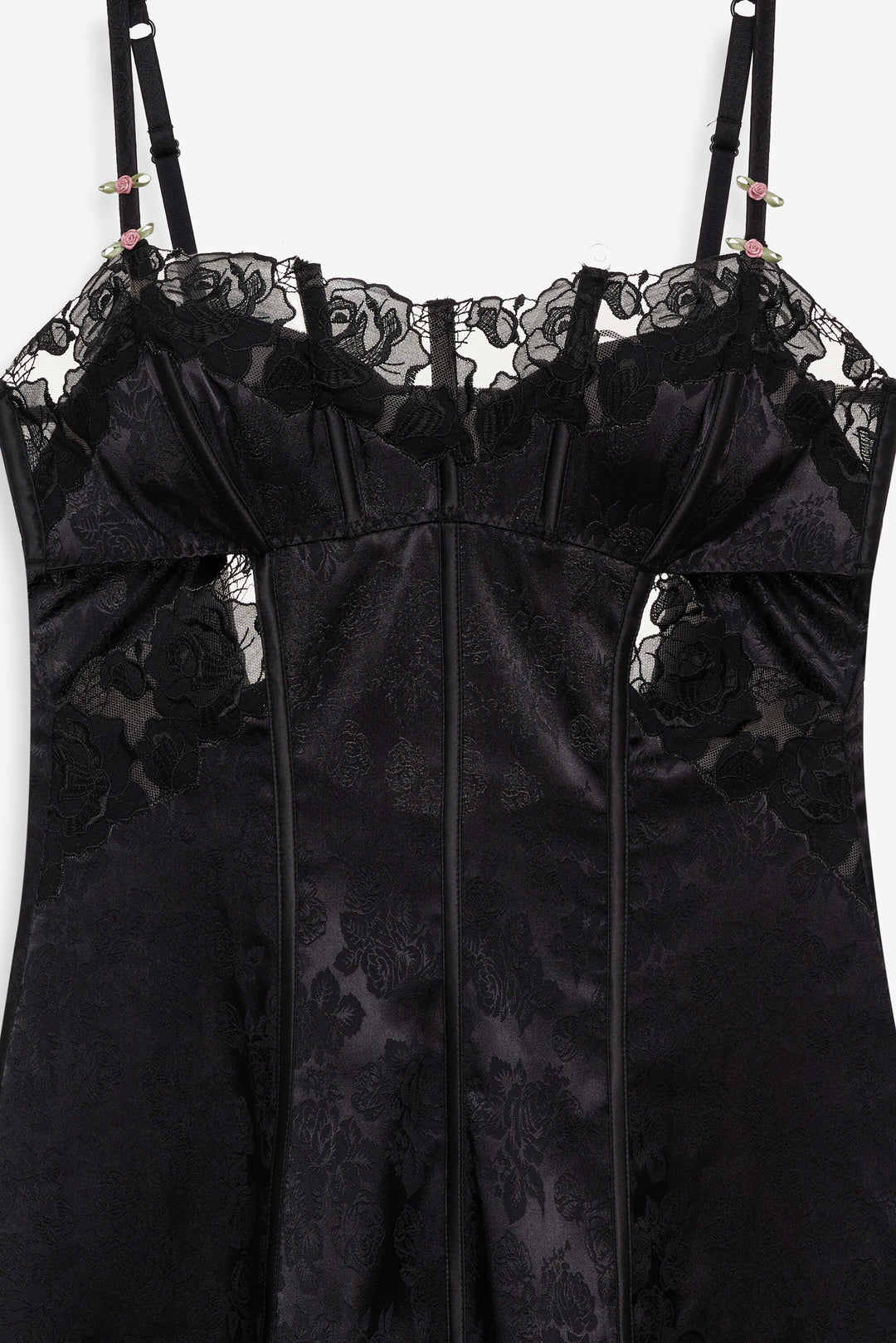 Blissful Blooms Slip Dress — Black - Image 5