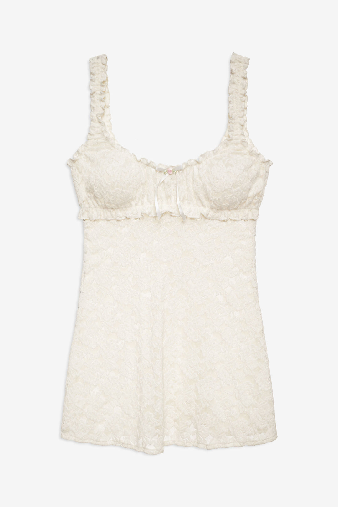 Cloud Lace Slip Dress — White - Image 6