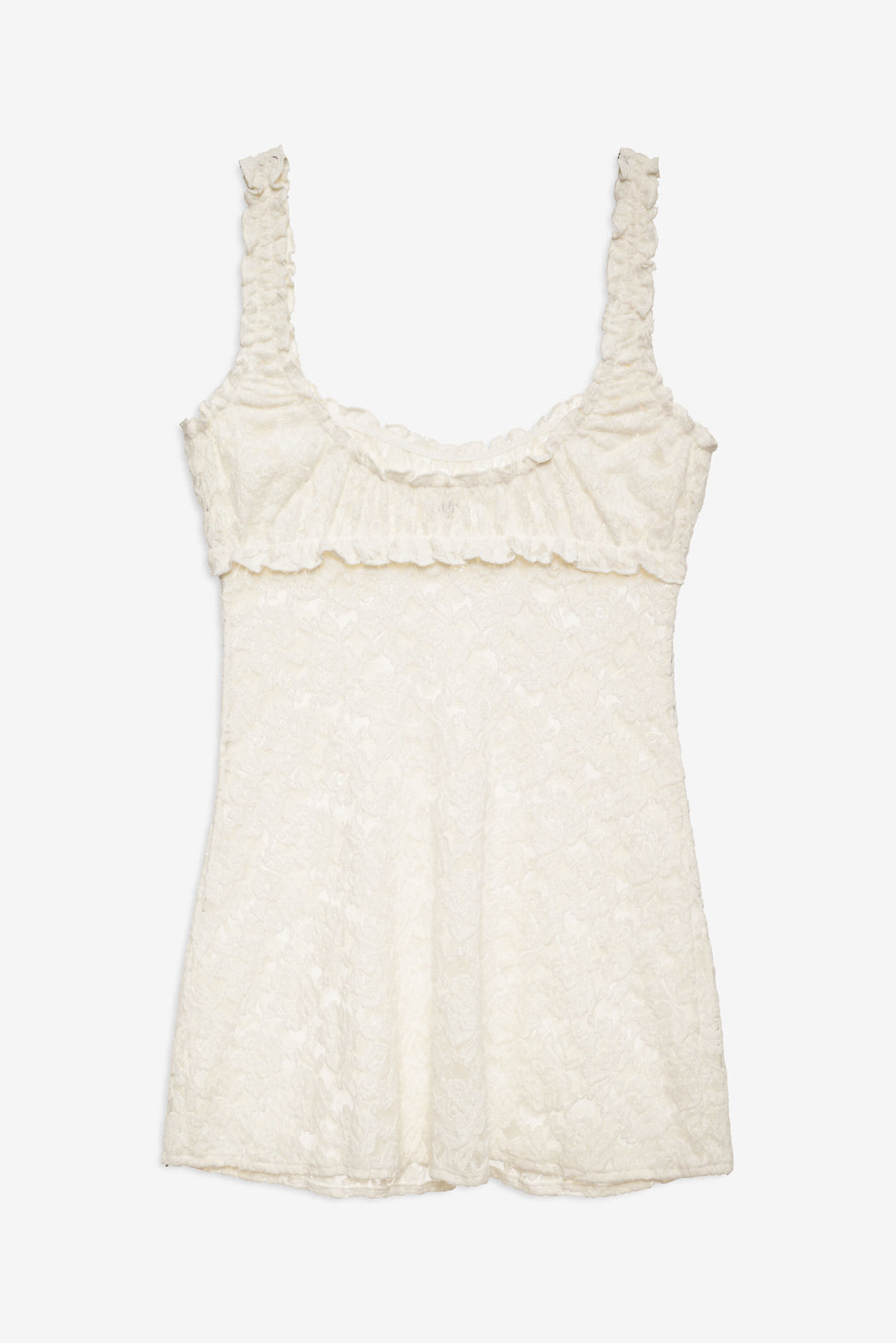 Cloud Lace Slip Dress — White - Image 8
