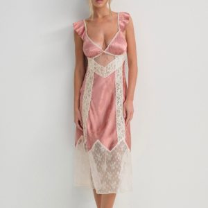 Juliet Midi Slip Dress — Terracotta