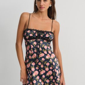 Kayla Slip Dress — Navy