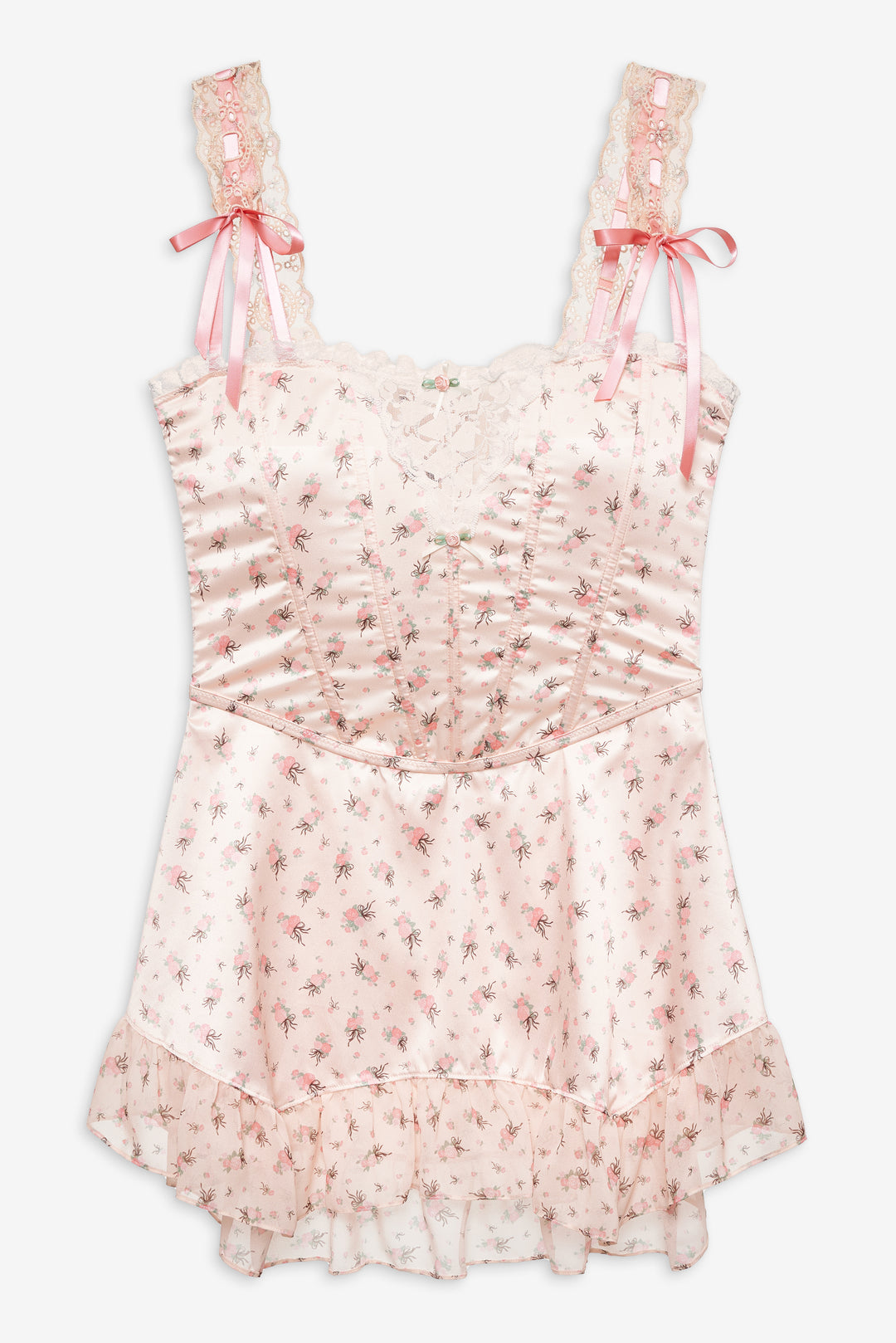 Peaches & Cream Slip Dress — Peach - Image 4