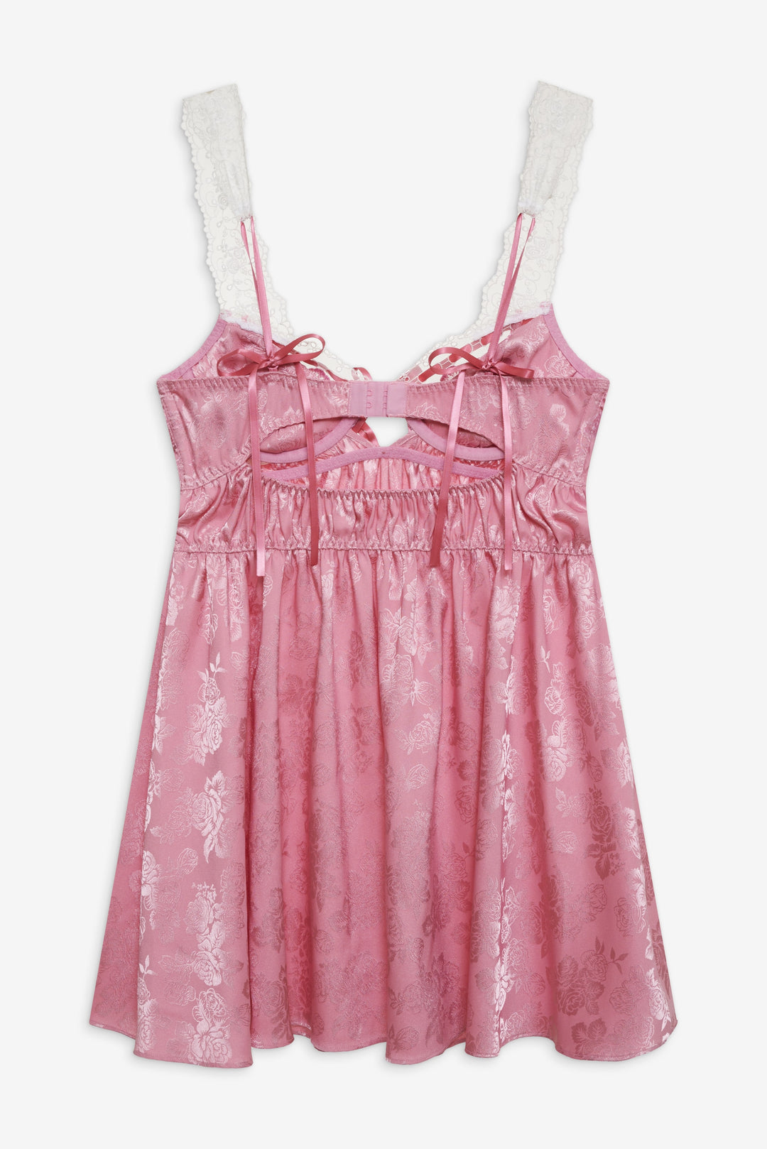 Rose Milk Eyelet Slip Dress — Pink - Image 6