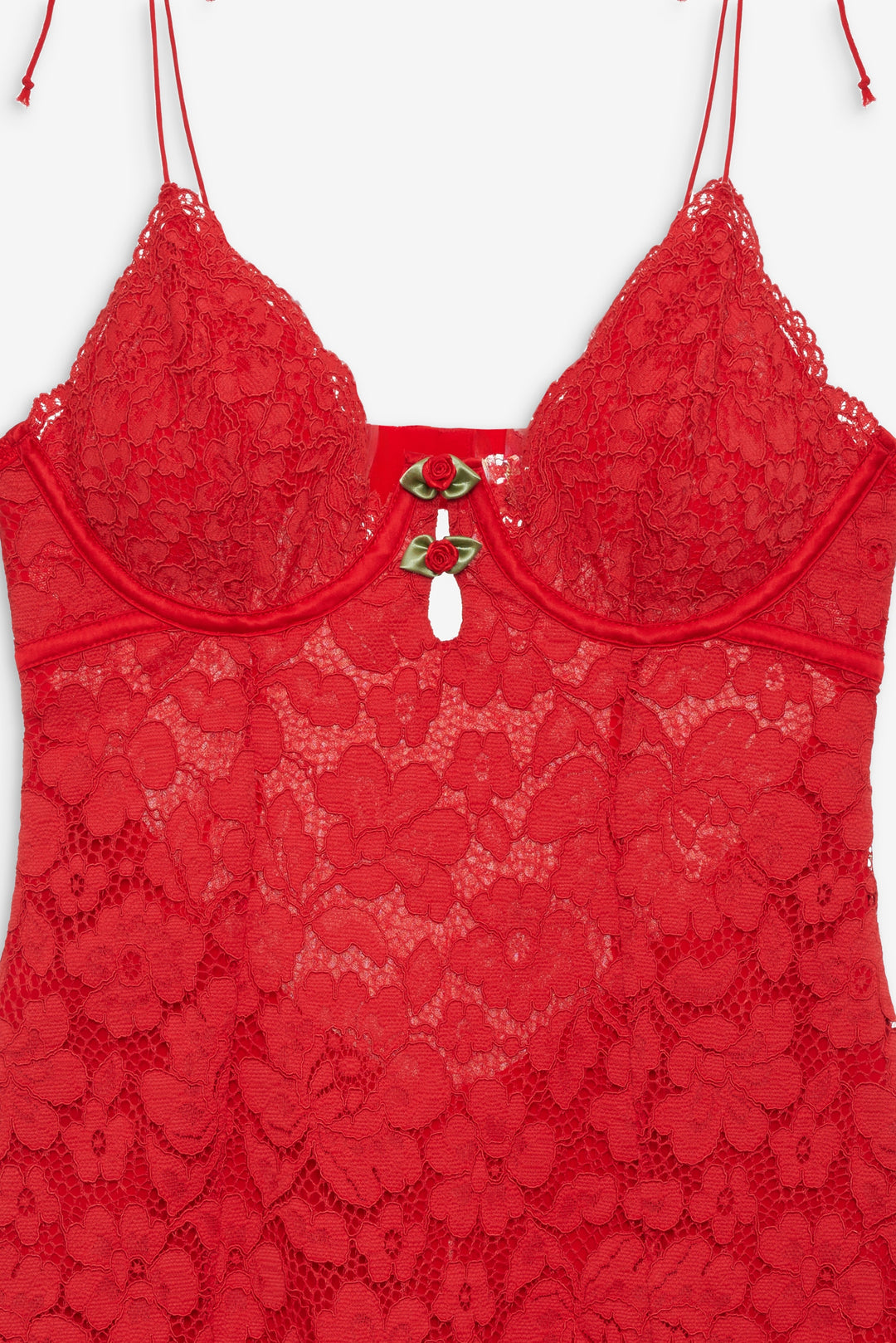 Creamsicle Lace Slip Dress — Red - Image 6