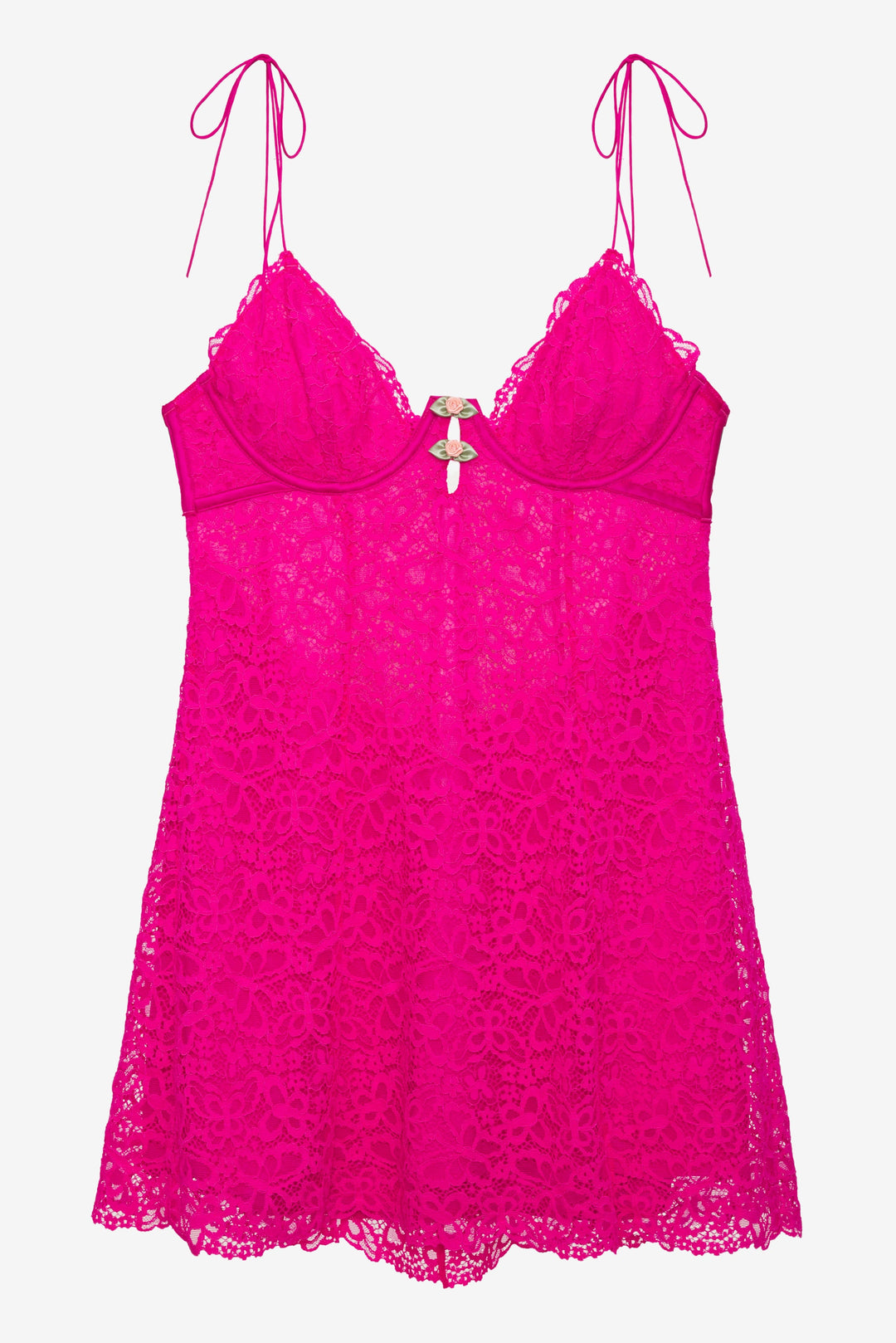 Creamsicle Lace Slip Dress — Pink - Image 4