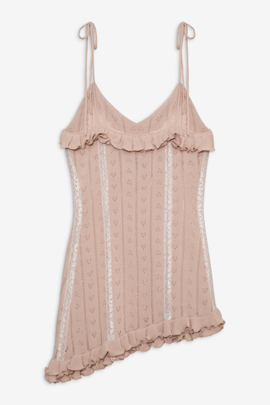 Eloise Asymmetric Knit Dress — Peach - Image 12
