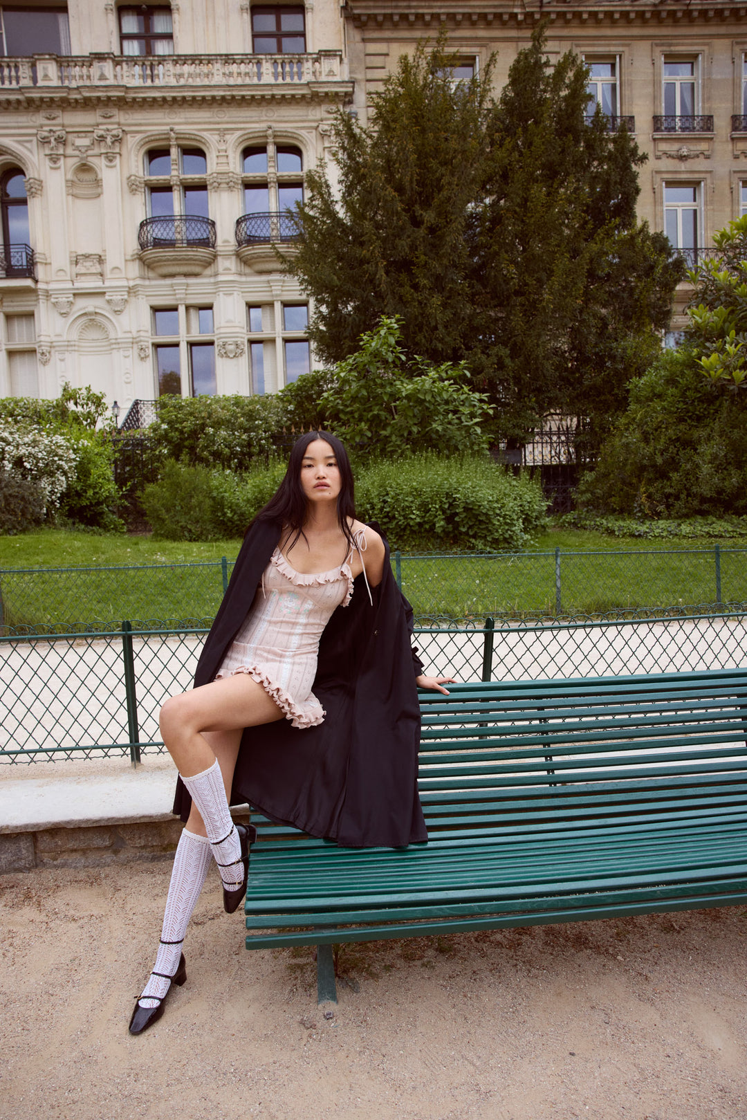 Eloise Asymmetric Knit Dress — Peach - Image 8