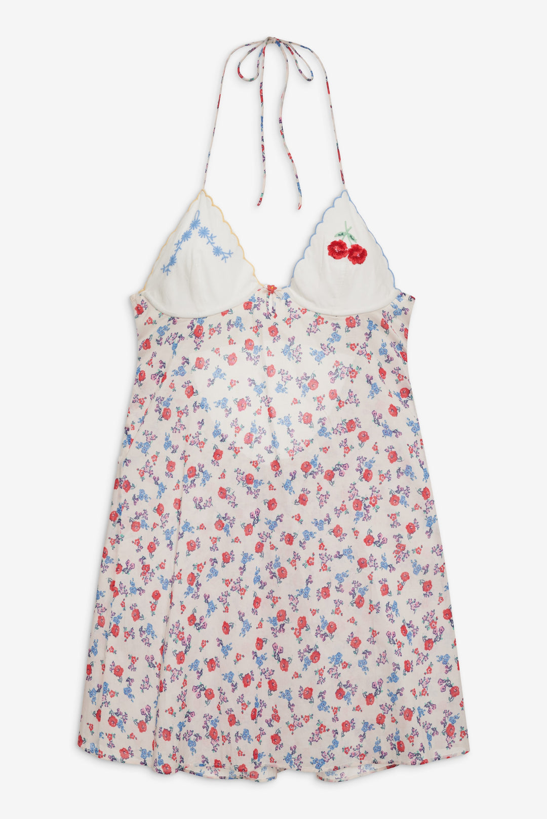 Forget Me Not Embroidery Slip Dress — White - Image 4