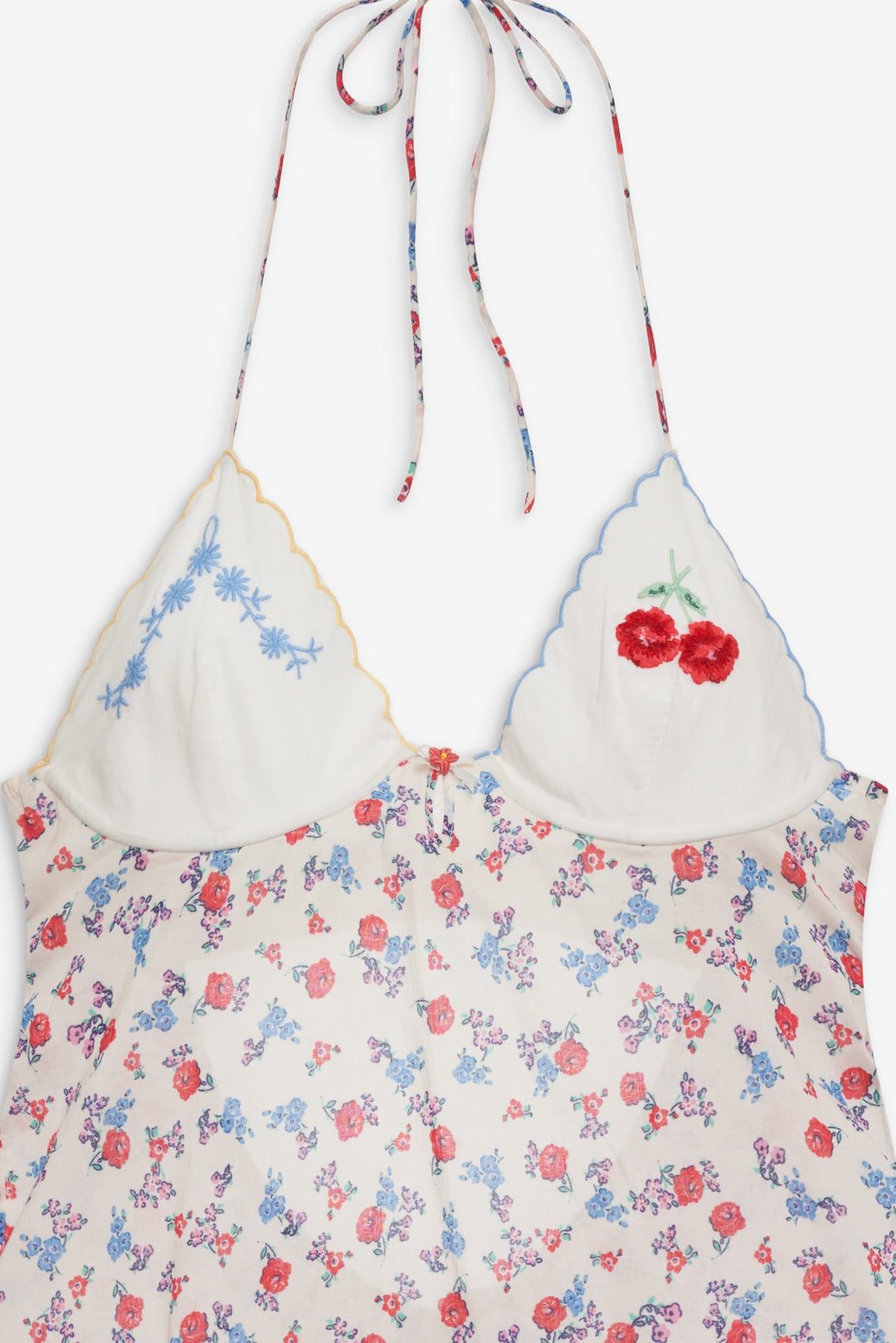 Forget Me Not Embroidery Slip Dress — White - Image 5