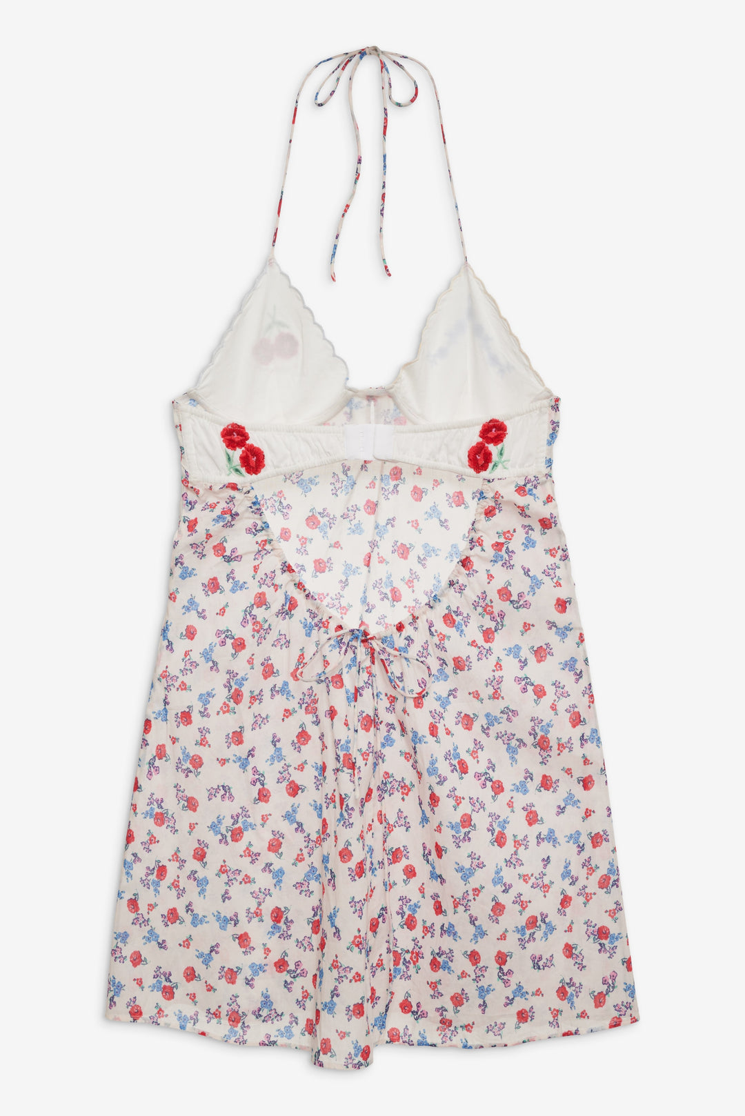 Forget Me Not Embroidery Slip Dress — White - Image 6