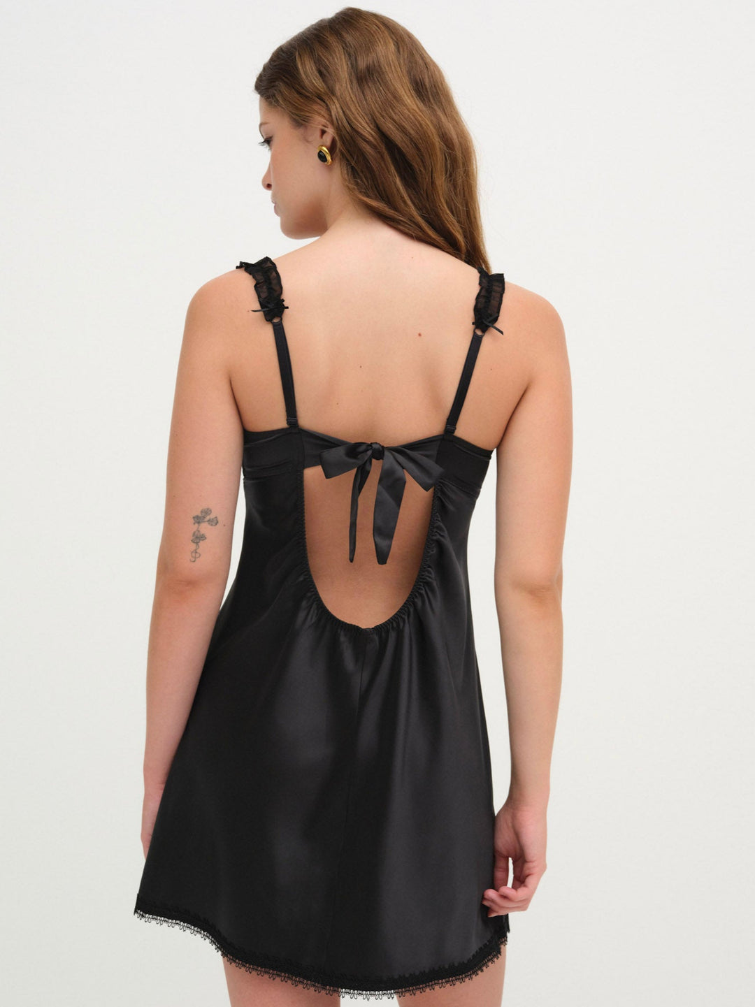Love Garden Slip Dress — Black - Image 2