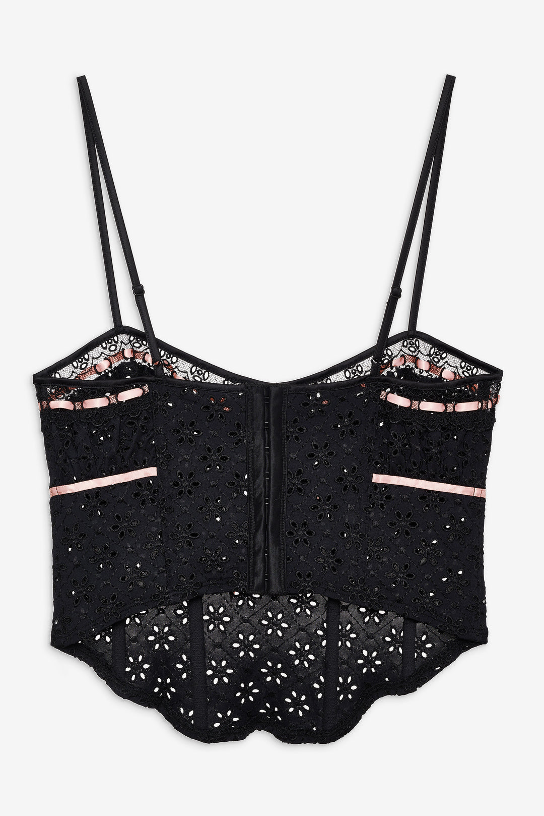 Elena Eyelet Bustier — Black - Image 7